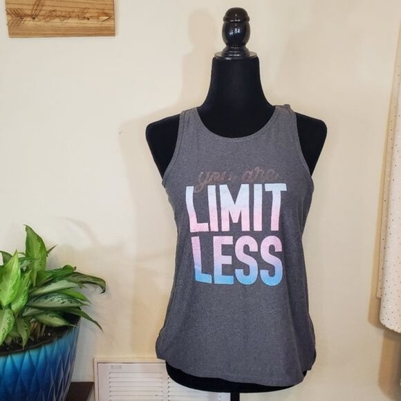 Runway Quick Dry Moisture Wicking Tank, Gray, Size L 12/14 - Picture 1 of 10